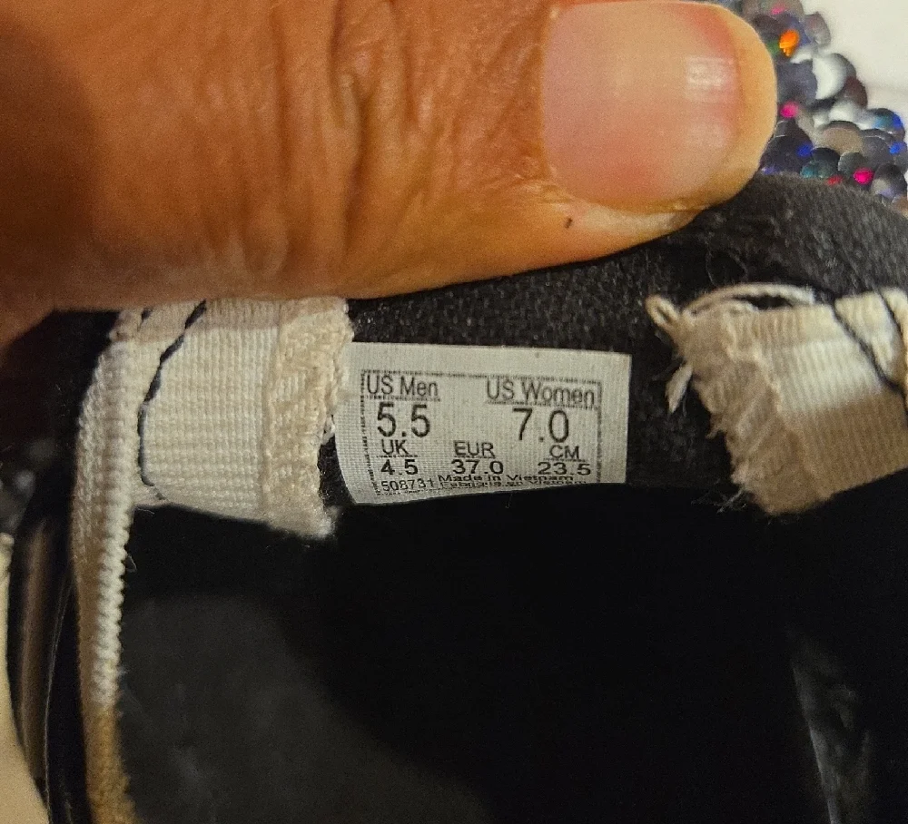 Vans Black‎ Sequin Slip-On Sneakers - Picture 10 of 11